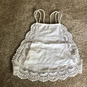 Urban outfitters open back white tank